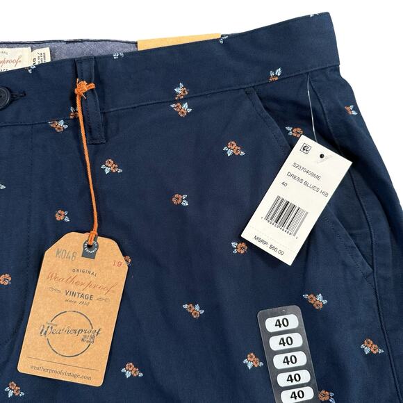 Weatherproof Vintage 7" Printed Stretch Cotton Short Size 40 $60 - Picture 6 of 8